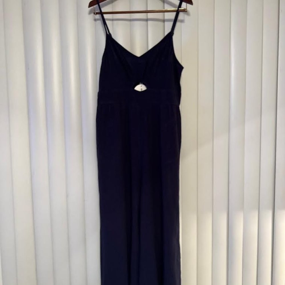 NWT Anrabess Navy Linen Blend Wide Leg Jumpsuit - Size XL